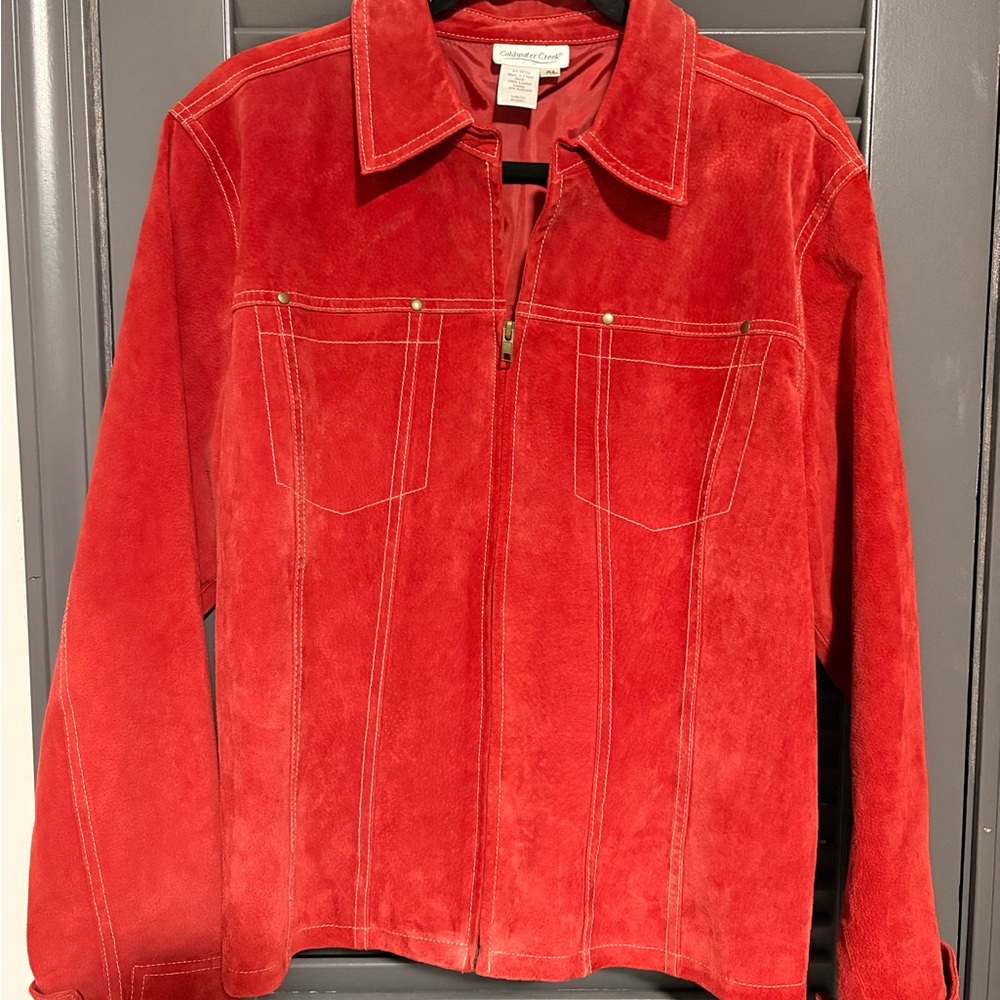 Coldwater Creek Red Suede Jacket - Women - Picture 2 of 7